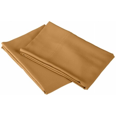 Superior  Rayon from Bamboo 300 Thread Count Solid Pillowcase Set  Standard-Gold B300SDPC SLGL